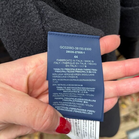 Herno Convertible Wool Pea Coat – Black, Size 44 - Picture 6 of 8